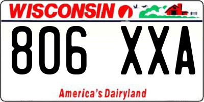 WI license plate 806XXA