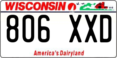WI license plate 806XXD