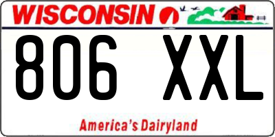 WI license plate 806XXL