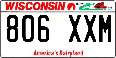 WI license plate 806XXM