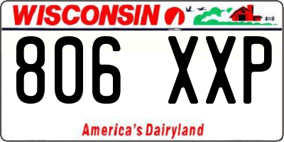 WI license plate 806XXP