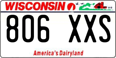 WI license plate 806XXS