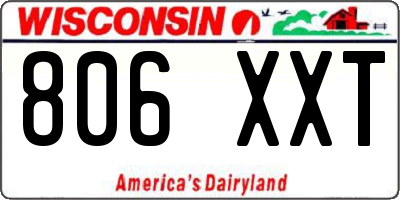 WI license plate 806XXT