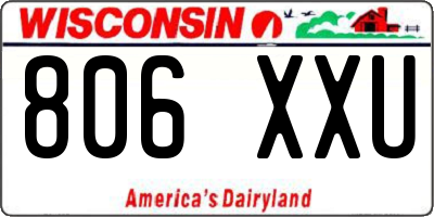 WI license plate 806XXU
