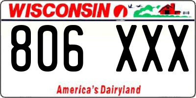 WI license plate 806XXX