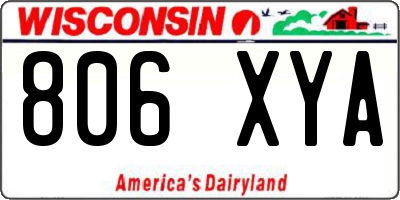WI license plate 806XYA