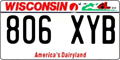 WI license plate 806XYB
