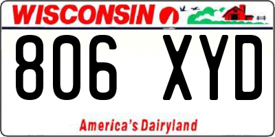 WI license plate 806XYD