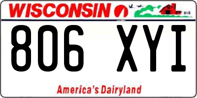 WI license plate 806XYI