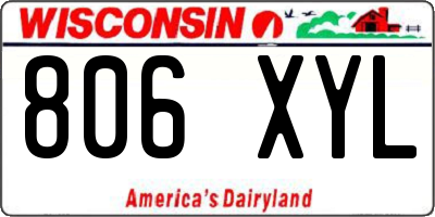 WI license plate 806XYL