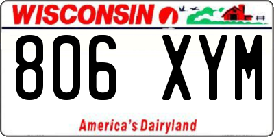 WI license plate 806XYM