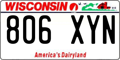 WI license plate 806XYN