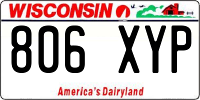 WI license plate 806XYP