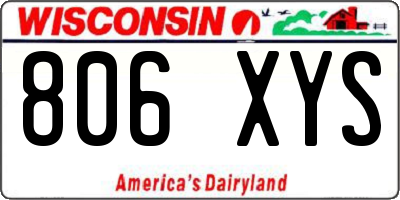 WI license plate 806XYS