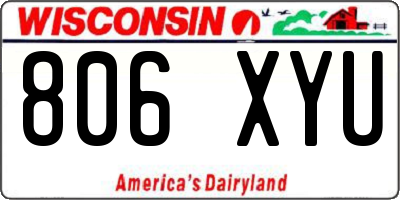 WI license plate 806XYU
