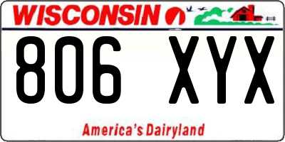 WI license plate 806XYX