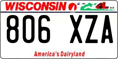 WI license plate 806XZA