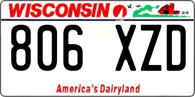 WI license plate 806XZD