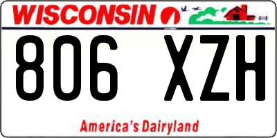 WI license plate 806XZH