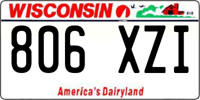 WI license plate 806XZI