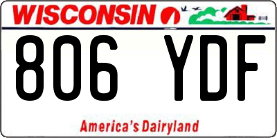 WI license plate 806YDF