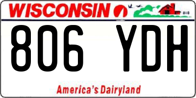 WI license plate 806YDH