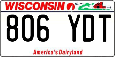 WI license plate 806YDT