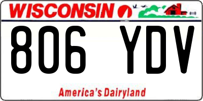 WI license plate 806YDV