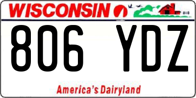 WI license plate 806YDZ