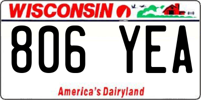 WI license plate 806YEA