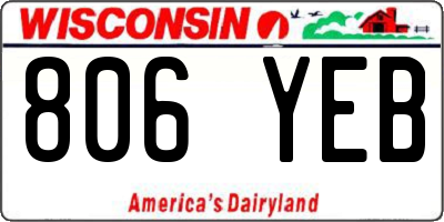 WI license plate 806YEB