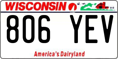 WI license plate 806YEV