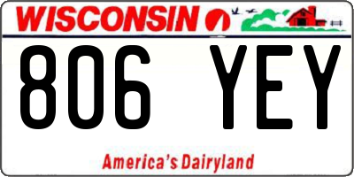 WI license plate 806YEY