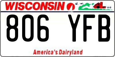 WI license plate 806YFB