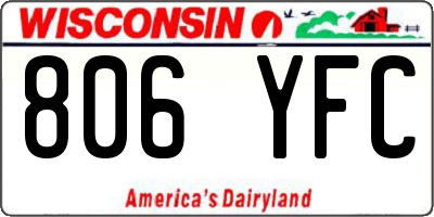 WI license plate 806YFC