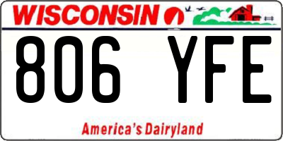 WI license plate 806YFE