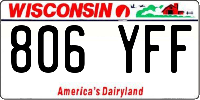 WI license plate 806YFF