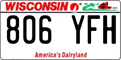 WI license plate 806YFH