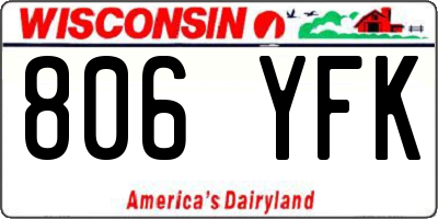 WI license plate 806YFK