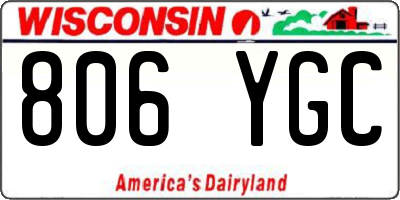 WI license plate 806YGC