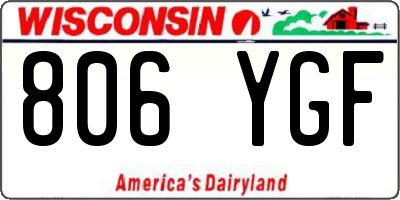 WI license plate 806YGF