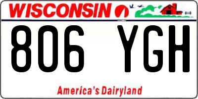 WI license plate 806YGH
