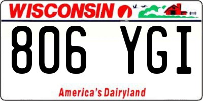 WI license plate 806YGI
