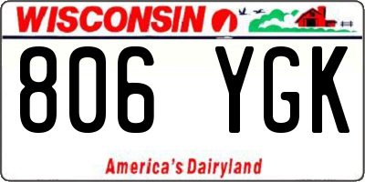 WI license plate 806YGK
