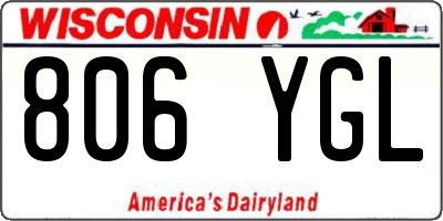 WI license plate 806YGL