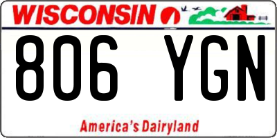 WI license plate 806YGN