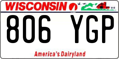 WI license plate 806YGP
