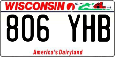WI license plate 806YHB