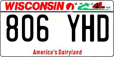 WI license plate 806YHD