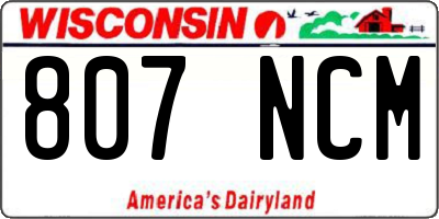 WI license plate 807NCM
